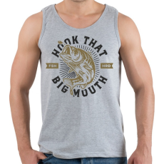 PRINTFASHION Hook that big mouth - Férfi atléta - Sport szürke