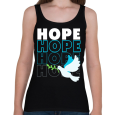 PRINTFASHION Hope felirat - Női atléta - Fekete