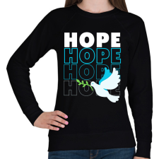 PRINTFASHION Hope felirat - Női pulóver - Fekete női pulóver, kardigán