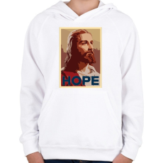 PRINTFASHION Hope - Gyerek kapucnis pulóver - Fehér
