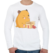 PRINTFASHION Hörcsög ajándékkal - Férfi hosszú ujjú póló - Fehér férfi póló