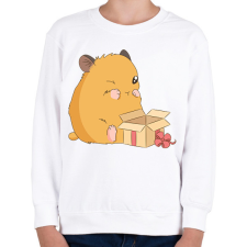 PRINTFASHION Hörcsög ajándékkal - Gyerek pulóver - Fehér gyerek pulóver, kardigán