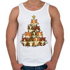 PRINTFASHION Hörcsög karácsonyfa - Férfi atléta - Fehér