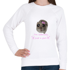 PRINTFASHION hörcsög meme - Női pulóver - Fehér női pulóver, kardigán
