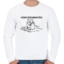 PRINTFASHION Hörcsögmentés - Férfi pulóver - Fehér férfi pulóver, kardigán