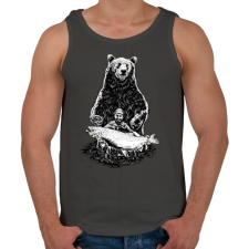 PRINTFASHION Horgász a pácban - Férfi atléta - Sötétszürke atléta, trikó