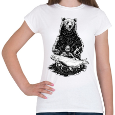 PRINTFASHION Horgász a pácban - Női póló - Fehér női póló