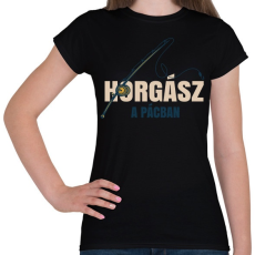PRINTFASHION Horgász a pácban - Női póló - Fekete