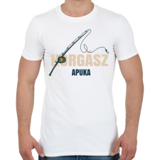 PRINTFASHION Horgász apuka - Férfi póló - Fehér férfi póló