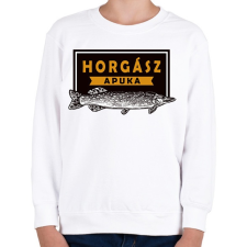 PRINTFASHION Horgász apuka - Gyerek pulóver - Fehér gyerek pulóver, kardigán