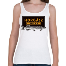 PRINTFASHION Horgász apuka - Női atléta - Fehér női trikó