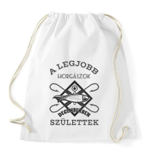 PRINTFASHION Horgász december - Sportzsák, Tornazsák - Fehér tornazsák