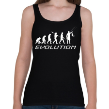 PRINTFASHION horgász evolúcio fehér - Női atléta - Fekete női trikó