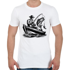 PRINTFASHION horgász - Férfi póló - Fehér