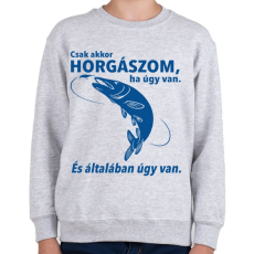 PRINTFASHION Horgász - Gyerek pulóver - Sport szürke