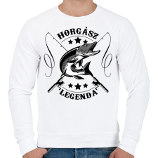 PRINTFASHION Horgász legenda - Férfi pulóver - Fehér férfi pulóver, kardigán