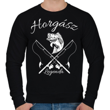 PRINTFASHION Horgász legenda  - Férfi pulóver - Fekete férfi pulóver, kardigán