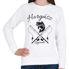 PRINTFASHION Horgász legenda  - Női pulóver - Fehér női pulóver, kardigán