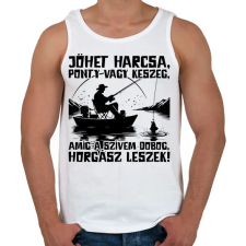PRINTFASHION Horgász leszek - Férfi atléta - Fehér atléta, trikó
