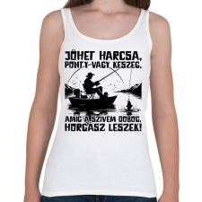 PRINTFASHION Horgász leszek - Női atléta - Fehér női trikó