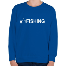 PRINTFASHION Horgász like - Gyerek pulóver - Királykék gyerek pulóver, kardigán