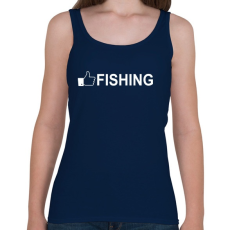 PRINTFASHION Horgász like - Női atléta - Sötétkék