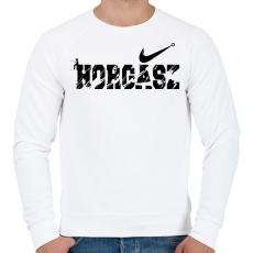 PRINTFASHION Horgász logó - Férfi pulóver - Fehér
