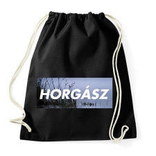 PRINTFASHION Horgász logó - Sportzsák, Tornazsák - Fekete tornazsák