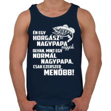 PRINTFASHION Horgász nagypapa - Férfi atléta - Sötétkék atléta, trikó