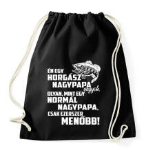 PRINTFASHION Horgász nagypapa - Sportzsák, Tornazsák - Fekete tornazsák