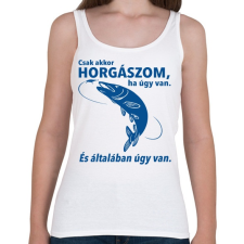 PRINTFASHION Horgász - Női atléta - Fehér női trikó