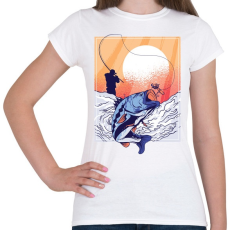 PRINTFASHION Horgász - Női póló - Fehér