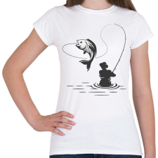 PRINTFASHION Horgász  - Női póló - Fehér női póló