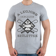 PRINTFASHION Horgász november - Férfi póló - Sport szürke férfi póló