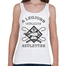 PRINTFASHION Horgász november - Női atléta - Fehér női trikó