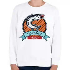 PRINTFASHION Horgász póló - Gyerek pulóver - Fehér gyerek pulóver, kardigán