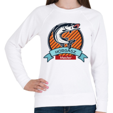 PRINTFASHION Horgász póló - Női pulóver - Fehér női pulóver, kardigán