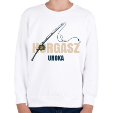PRINTFASHION Horgász unoka - Gyerek pulóver - Fehér gyerek pulóver, kardigán
