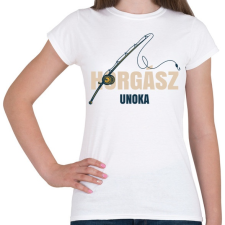 PRINTFASHION Horgász unoka - Női póló - Fehér női póló