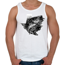 PRINTFASHION Horgászat 03 - Férfi atléta - Fehér atléta, trikó