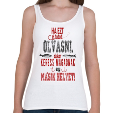 PRINTFASHION Horgászat - Női atléta - Fehér