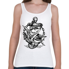 PRINTFASHION Horgászat - Női atléta - Fehér