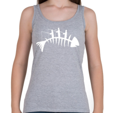 PRINTFASHION Horgászat  - Női atléta - Sport szürke női trikó