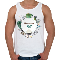 PRINTFASHION Horgászatra fel! - Férfi atléta - Fehér