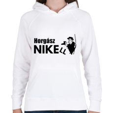 PRINTFASHION HORGÁSZNI KELL - Női kapucnis pulóver - Fehér