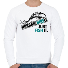 PRINTFASHION horgásznikell3 - Férfi pulóver - Fehér