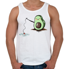 PRINTFASHION Horgászó avokádó - Férfi atléta - Fehér atléta, trikó