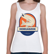 PRINTFASHION Horgászok ásza - Női atléta - Fehér női trikó