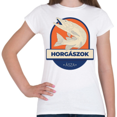 PRINTFASHION Horgászok ásza - Női póló - Fehér