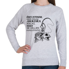 PRINTFASHION Horgászok fohásza - Női pulóver - Sport szürke női pulóver, kardigán